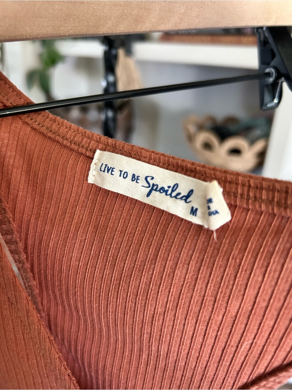 Ribbed Two-Piece Rust Knit Set - Picture 3 of 3